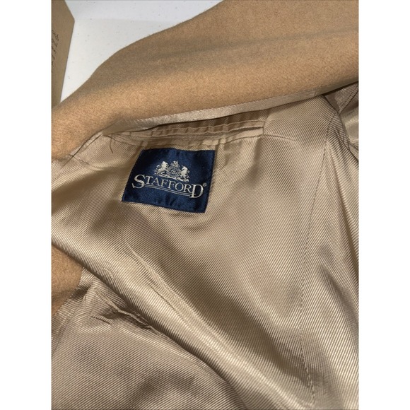 Stafford CAMEL HAIR Jacket Sport Coat Mens Blazer Classic Fit Lined 42 - Picture 8 of 13